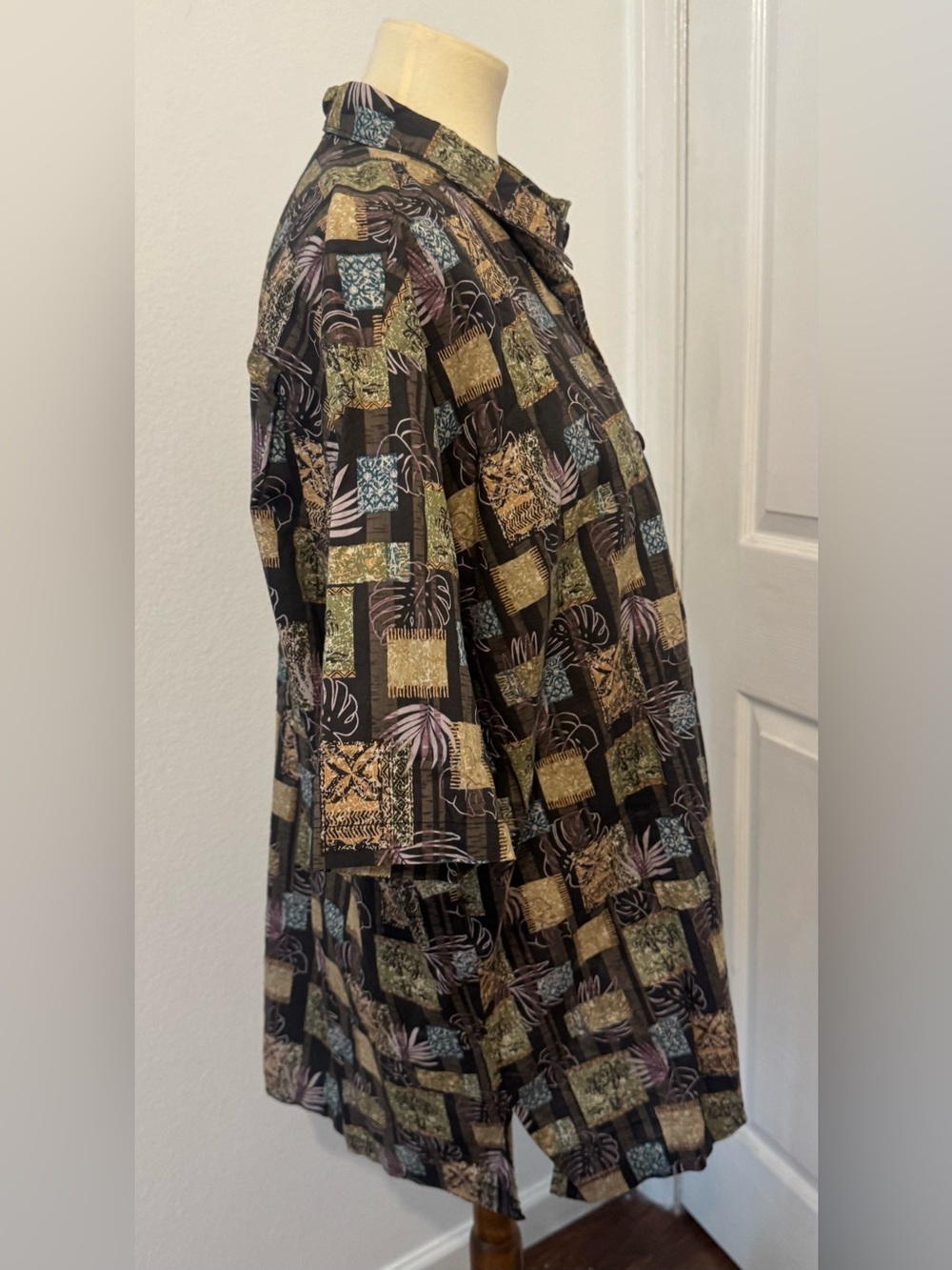 Vintage Hilo Hattie Hawaiian Original Button Up Shirt Cotton Tropical Palms XL - Picture 5 of 9